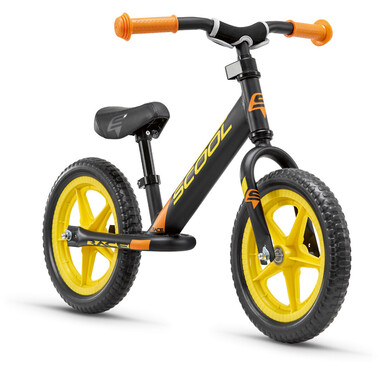 S'COOL PEDEX RACE 12" Balance Bicycle Black/Yellow 2021 0